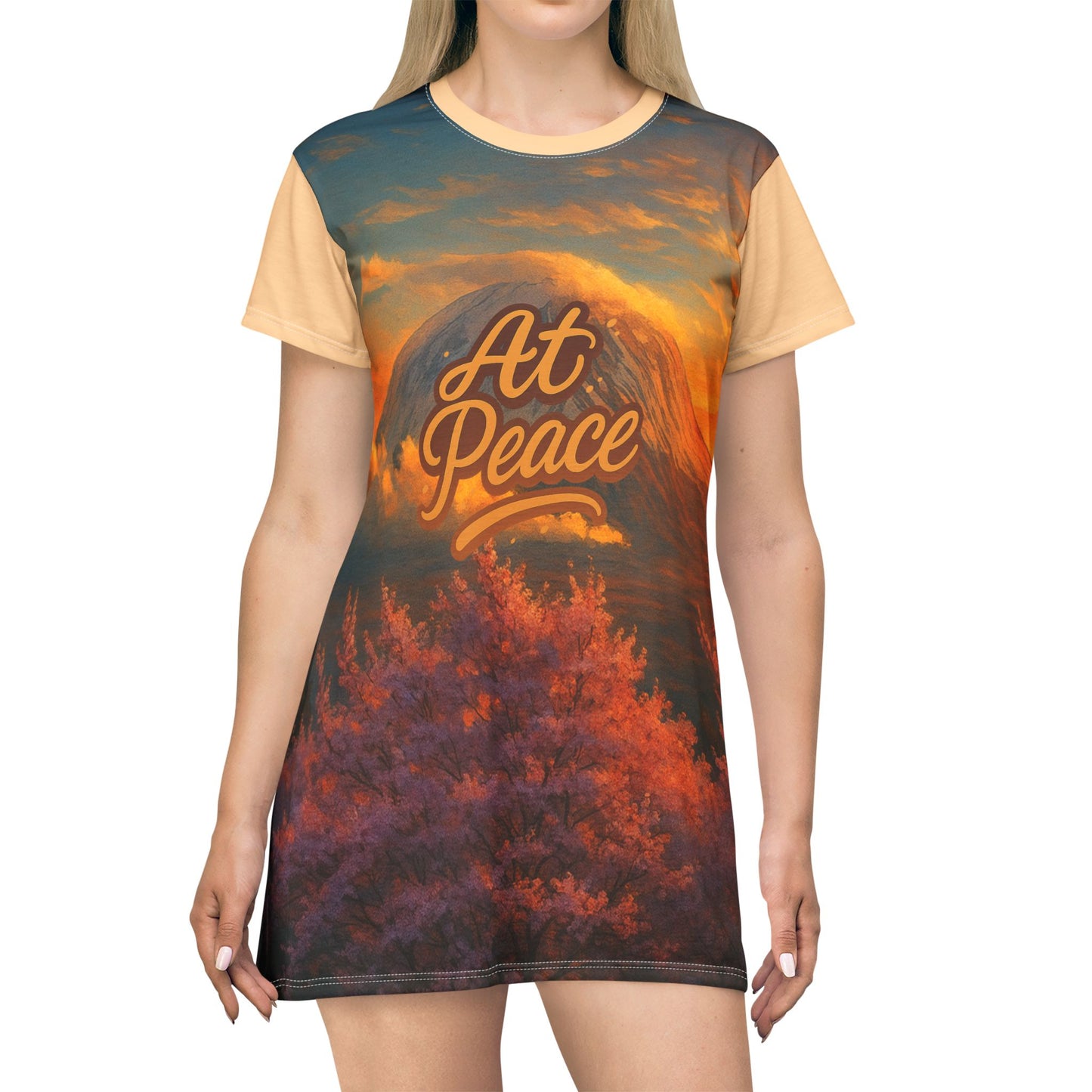 Serene Sunset T-Shirt Dress