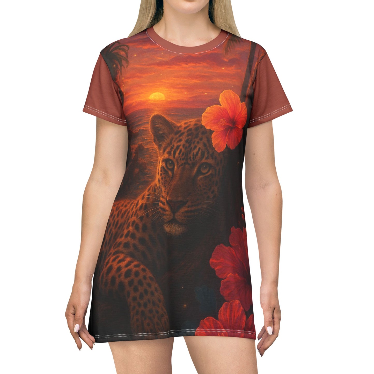 Leopard Paradise T-Shirt Dress
