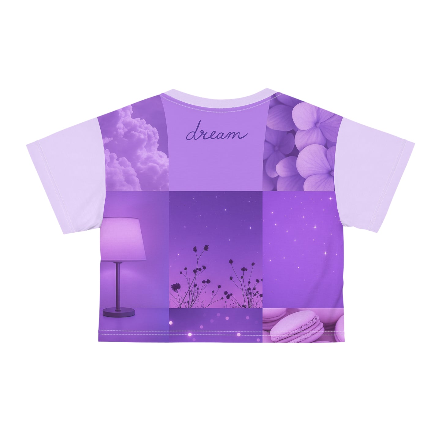 Dreamy Purple Aesthetic Crop Top