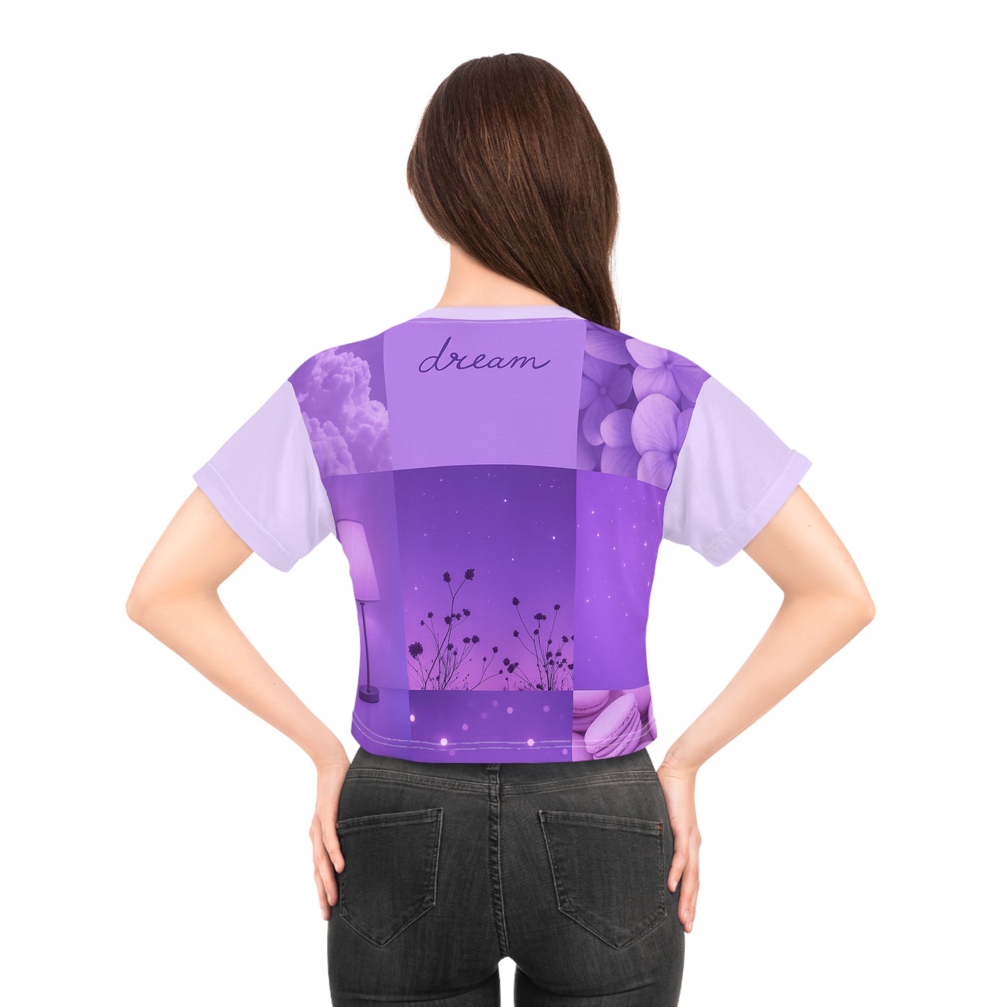 Dreamy Purple Aesthetic Crop Top