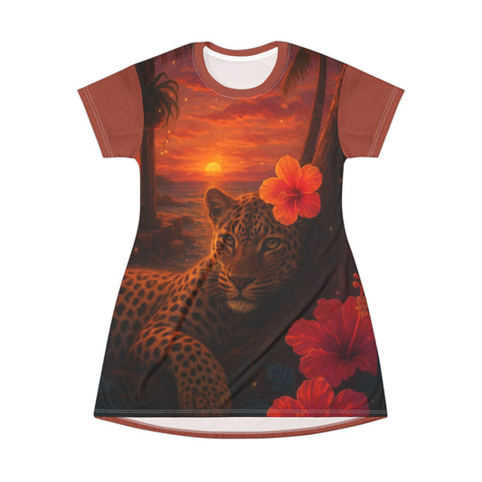 Leopard Paradise T-Shirt Dress