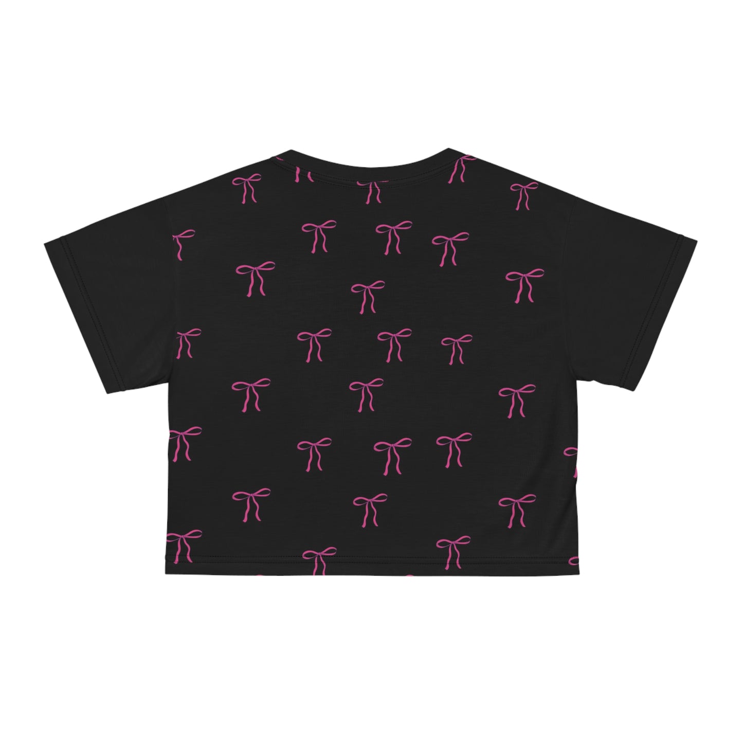 Pink Bow Decorative Bad Girl Crop Top