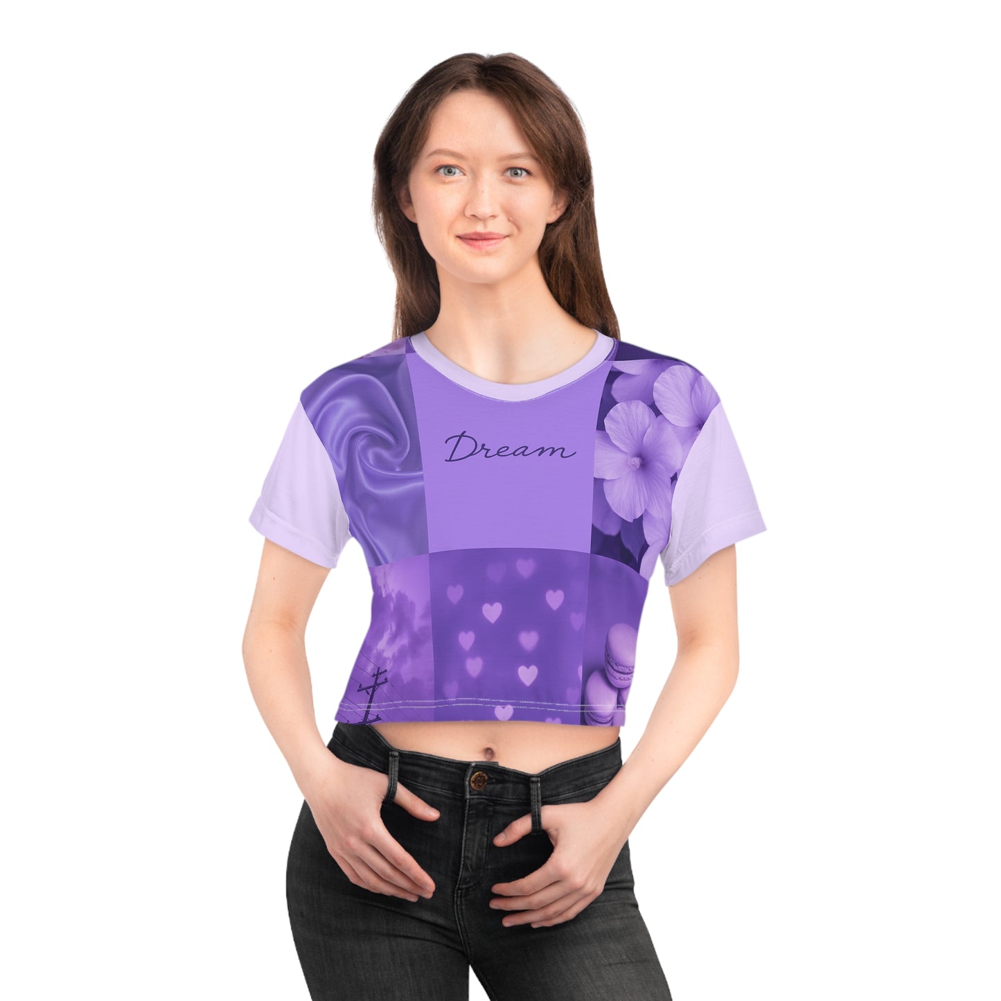 Dreamy Purple Aesthetic Crop Top