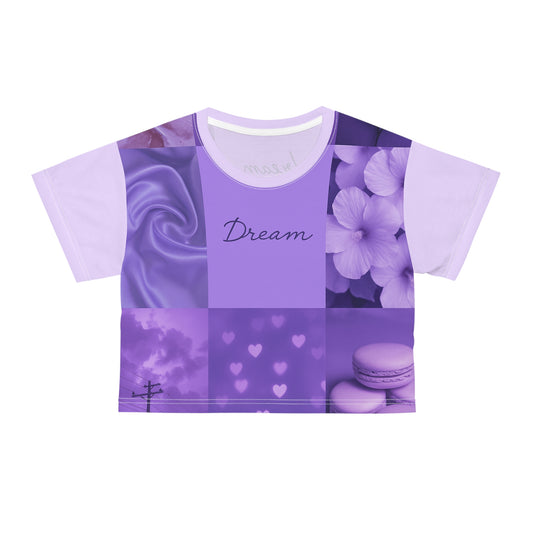 Dreamy Purple Aesthetic Crop Top