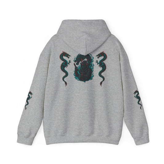 Gothic Dragon Sweatshirt, Unisex Cozy Hoodie for All Seasons, Streetwear Style, Perfect for Festivals, Birthdays, and Halloween